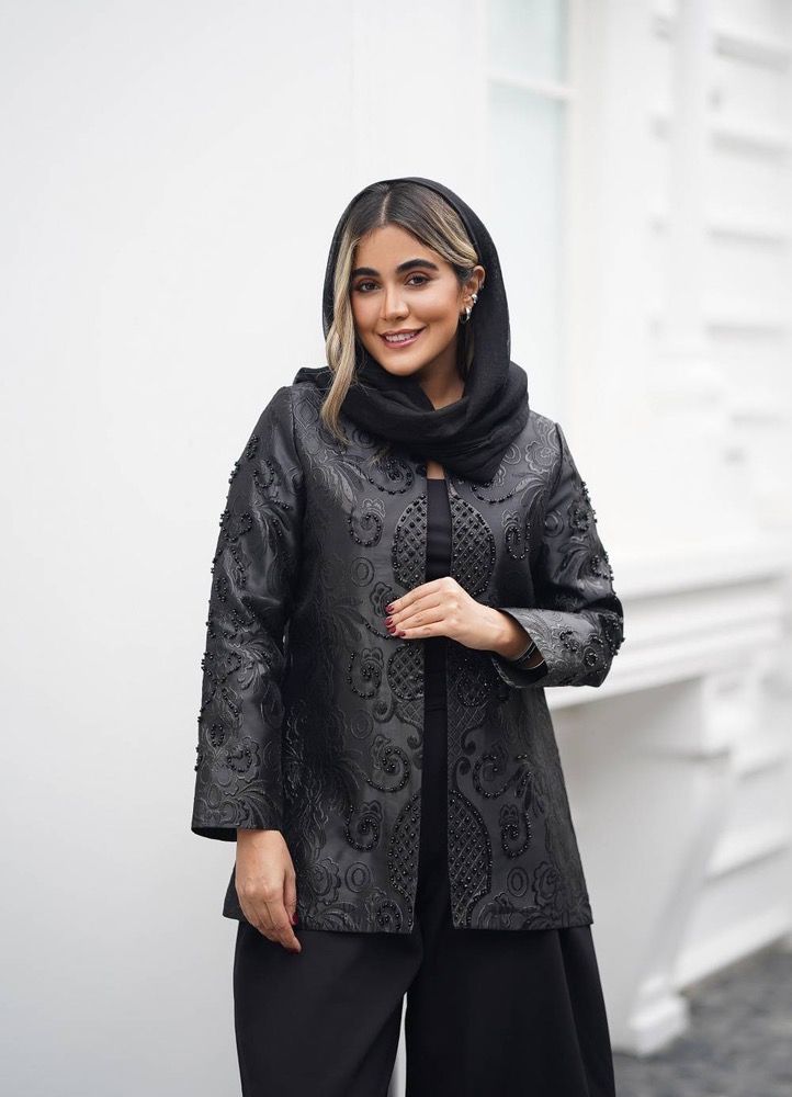 کت ژاکارد فاخر سنگدوزی