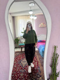 شومیز لینن کره ای جیب طرح دار