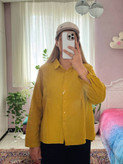 شومیز لینن زنانه اورسایز با پارچه خنک و سبک