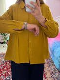 شومیز لینن زنانه اورسایز با پارچه خنک و سبک