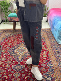 شلوار جین تکه دوزی