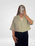 کت کراپ پارچه لینن تابستونی
