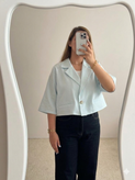 کت کراپ پارچه لینن تابستونی